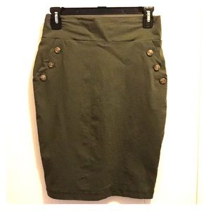 Above the knee dress skirt with split in the back